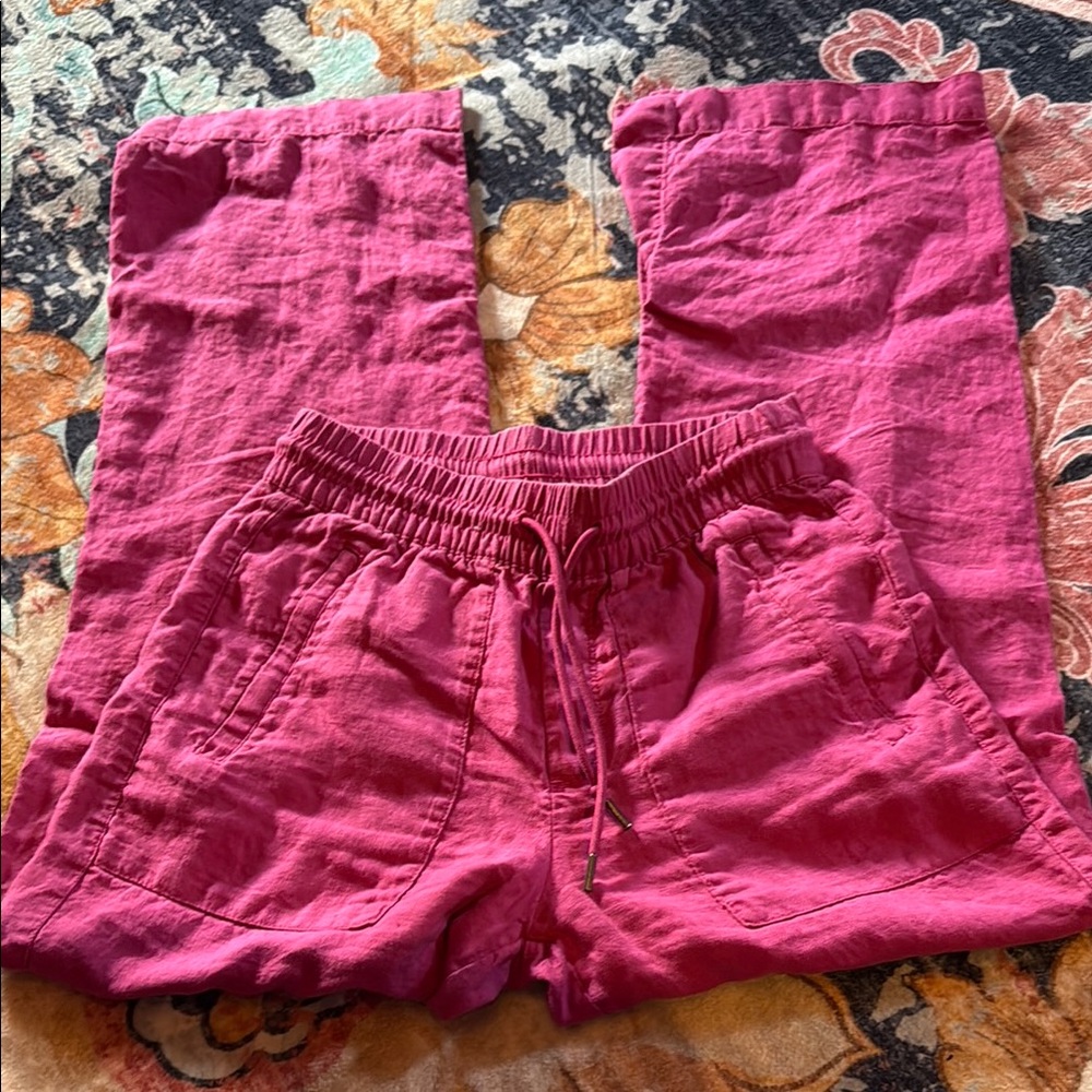 Athleta Fuchsia Elastic Waist Pants